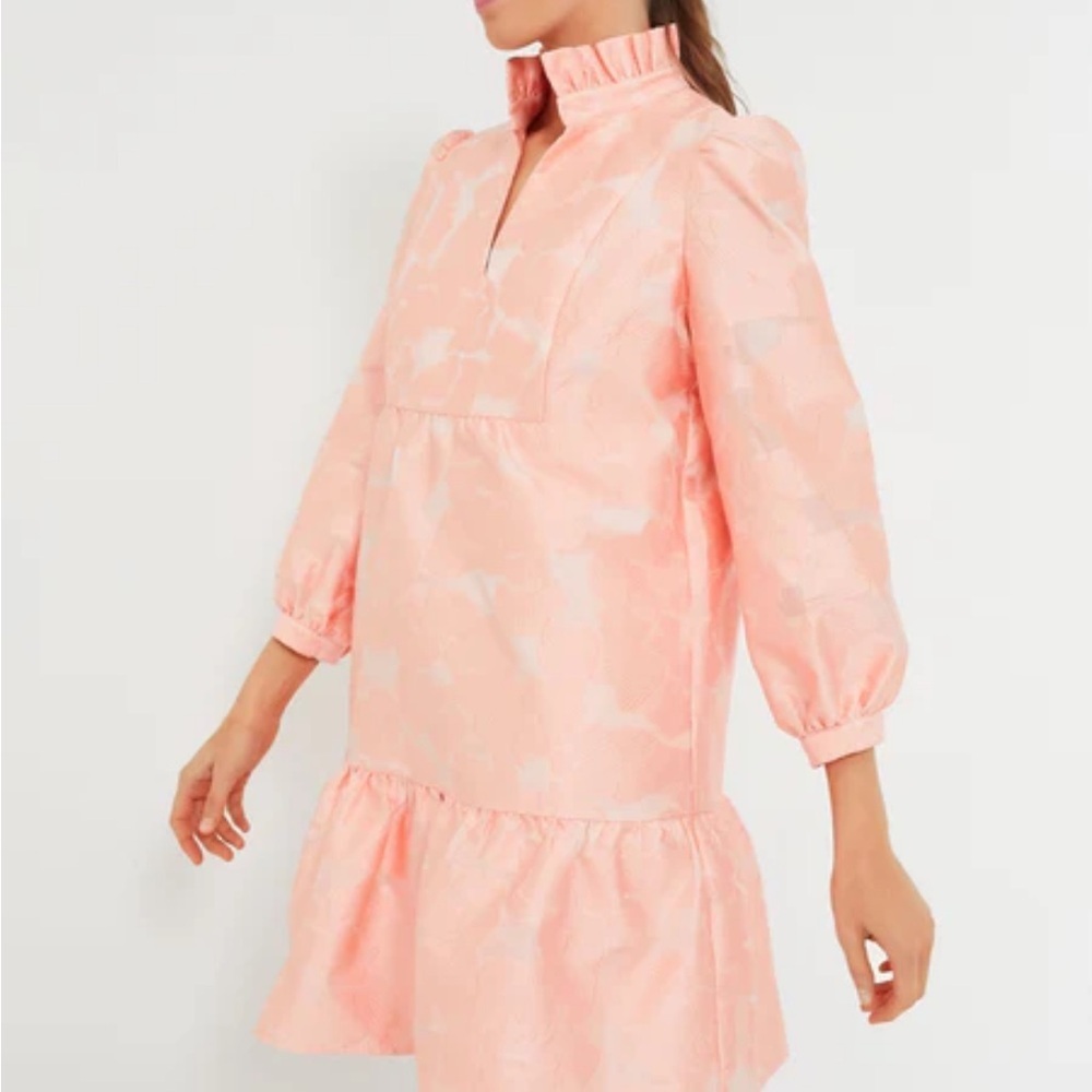 TUCKERNUCK Bellini Fil Coupe Palmerston Peach Pockets Mini Stand Collar Sz L NEW